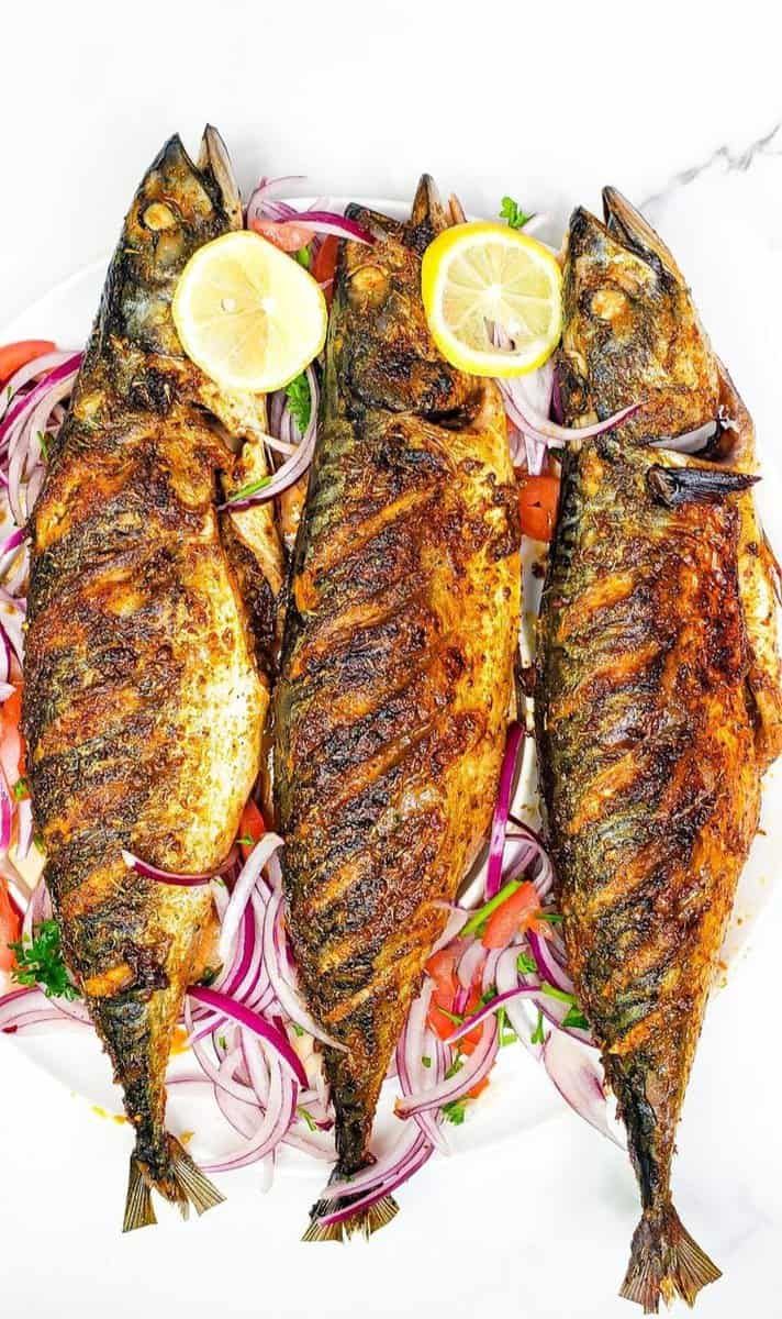 grilled mackrel fish