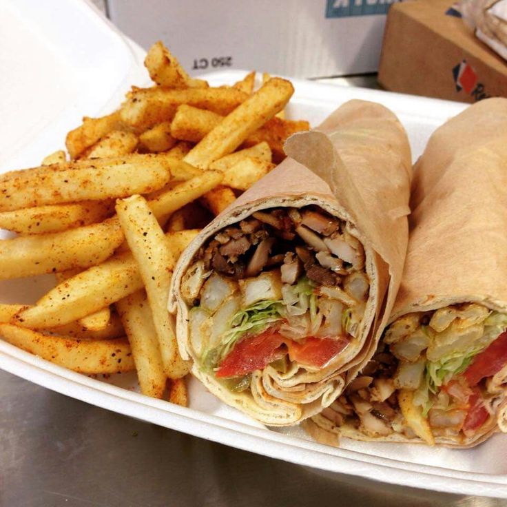 shawarma and chips